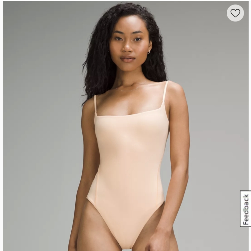 Wundermost Ultra-Soft Nulu Square-Neck Spaghetti-Strap Bodysuit